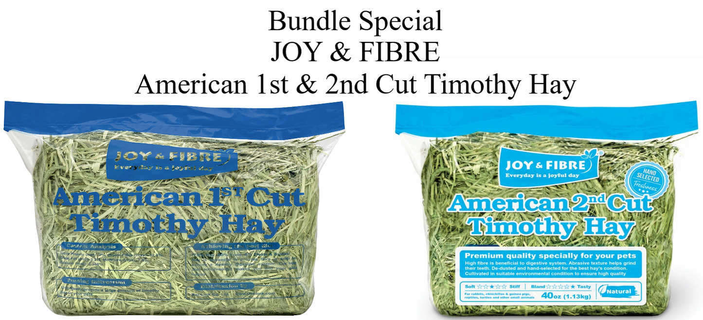 Joy & Fibre American 1st and 2nd Cut Timothy Hay 40z/1.13kg