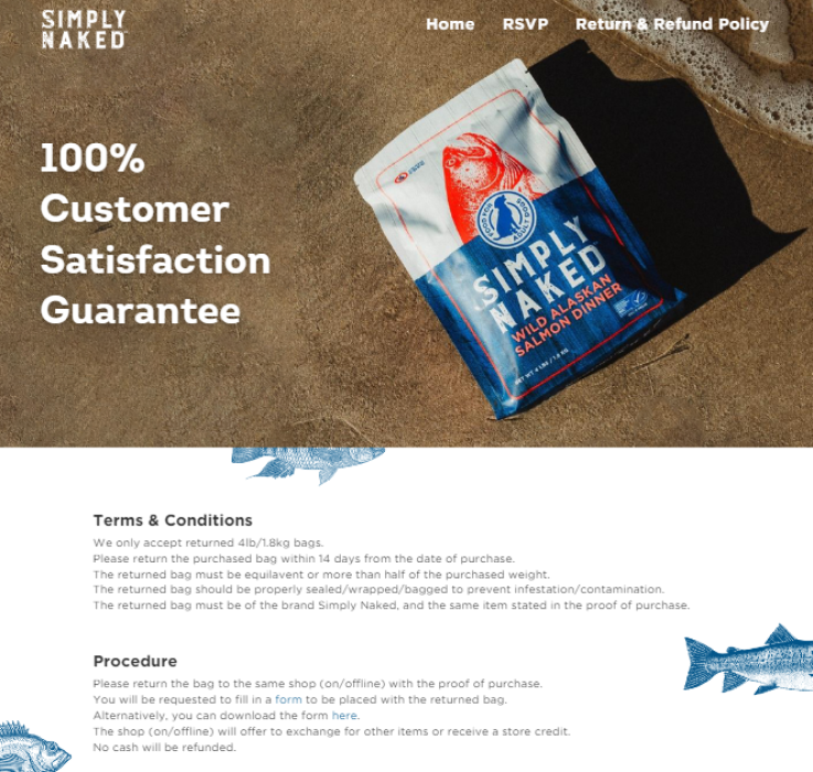 Simply Naked Dog Food Wild Alaskan Salmon/Wild Select Seafood 1.8kg