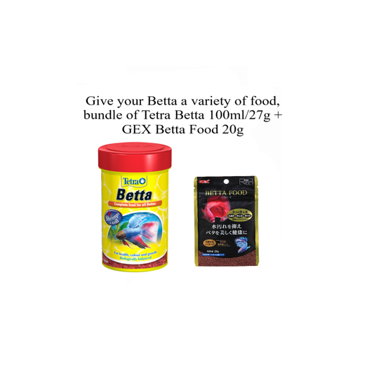 Bundle Pack: Tetra Betta 100ml/27g + GEX Betta Food 20g